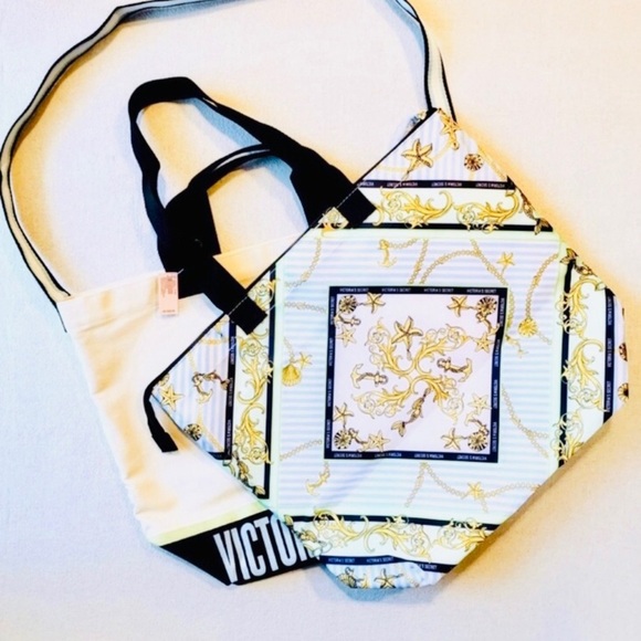 Victoria’s Secret Logo Labeled Tote Bag with Detachable Insulated Tote (2pc Set) - Picture 9 of 10